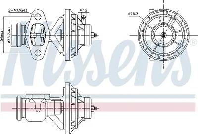 Produktbild von NISSENS 98390 AGR-Ventil für VW Golf V Schrägheck (1K1) Abgasrückführungsventil