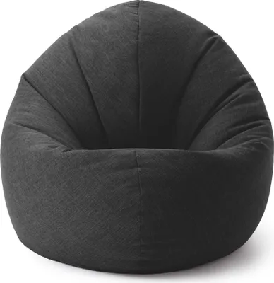 Produktbild von Lumaland Sitzsack Interior Line - Sitzkissen Runder - Indoor - 300l Füllung - 120 x 80 x 75 cm - Dunkelgrau