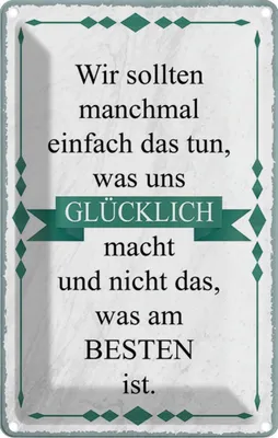 Produktbild von vianmo Blechschild 30x20 cm wir sollten tun was glücklich Dekoration