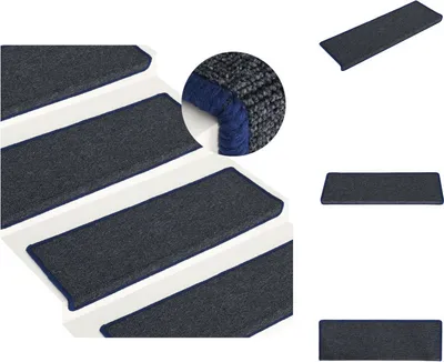 Obrázek produktu pro vidaXL Podložky na schůdky 15 ks 65x21x4 cm šedá a modrá - Podložky na schůdky