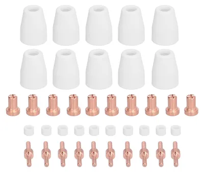 Imagen del producto de Kit de consumibles para soplete de corte por plasma de 40 piezas, compatible con PT31/LG40/CUT40