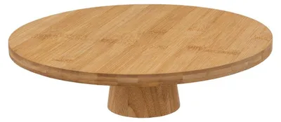 Image de Solidchoice - Présentoir à gâteaux en bambou, diamètre de 28 cm