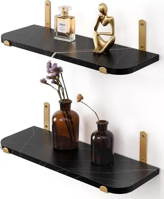 Immagine prodotto di Pannelli da parete neri - Decorazione moderna con pannelli da parete - Set da 2 - Nero - Legno/Metallo