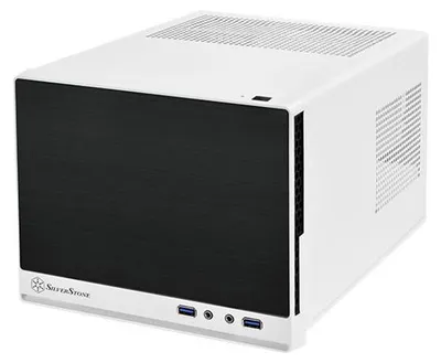 Produktbild von Silverstone SG13, Mini Tower, PC, Schwarz, Weiß, Mini-ATX, Mini-DTX, Kunststoff, Stahl, 6,1 cm