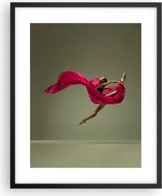 Produktbild von Gerahmtes Poster - Schwarzer Rahmen - Tänzer Ballett Künstler - 40x50 cm - Wand Bild - Wanddeko - Wandbilder - Kunstposter - Wandposter - Bilderrahmen - Bilder - Kunstdruck - P2BPA40x50-5037