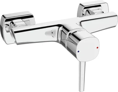 Productafbeelding van Granitan - Douchekraan - Douchesysteem - Keramische cartridge - Wandmontage - Chroom - Badkraan - POLA