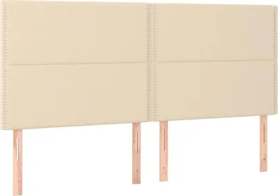 Produktbild von vidaXL Kopfteil Creme 180x5x118/128 cm Stoff