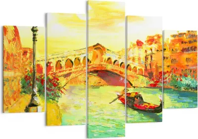 Produktbild von Bild auf Leinwand - Leinwandbild - Venedig Gondel - 150x100cm - Wand Bild - Wanddeko - Wandbilder - Leinwanddruck - Bilder - Kunstdruck - Wanddekoration - Leinwand bilder - Wandkunst - EA150x100-3841