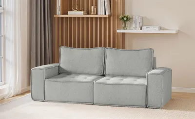 Produktbild von Sofa Modulsofa 2-teilig SANDE 2-Sitzer Stoff Alpine Hellgrau