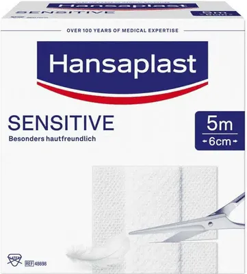 Image de Hansaplast Pansement Sensitive 6 cmx5 m Rouleau 1 pc