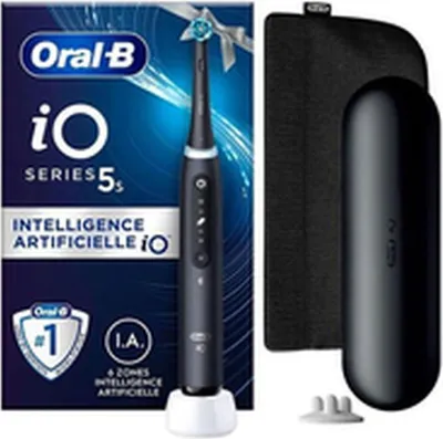 Obrázek produktu pro Braun Oral-B IO5, Dospělý, Vibrační kartáček, Denní péče, Hloubkové čištění, Intenzivní, Normální, Bělicí, Černá, 4 x 30 sec, Baterie