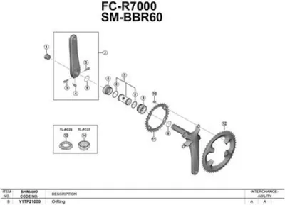 Imagen del producto de Shimano - Arandela de sellado (O-ring) para el eje del pedalier - Modelo FC-M580