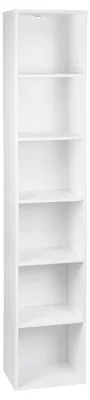 Obrázok produktu pre Knihovnice – police na knihy – nástenné police – regály na knihy – 30 x 23,5 x 158,4 cm – 6 priehradiek