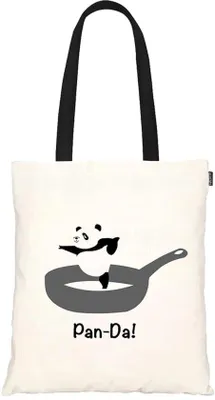 Produktbild von Stylische Baumwolltasche für Damen, wiederverwendbar, schwarz