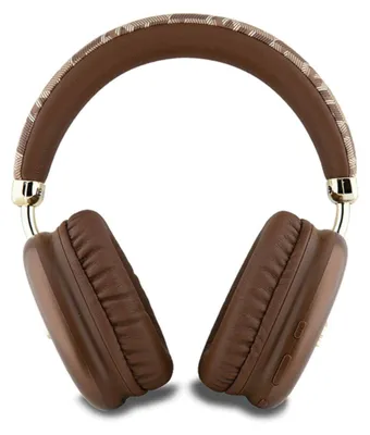 Produktbild von GUESS Bluetooth 5.3 Wireless Headset Kopfhörer On Ear Script Metal Logo Braun