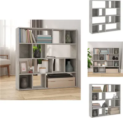 Zdjęcie produktu dla vidaXL Regał/rozdzielacz do pokoju betonowy szary 105x24x102 cm - Rozdzielacz do pokoju