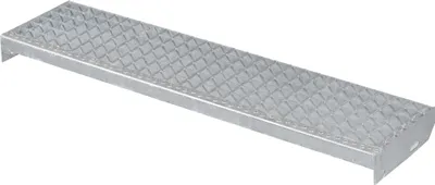 Produktbild von Metallstufe 1000x240 mm verzinkt Gitterroststufen Treppenstufen Reskrat
