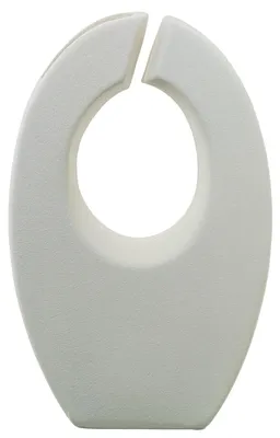 Keramik Tafelvaas, cremefarben, 15 x 5 x 24 cm
