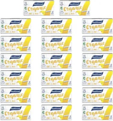 Produktbild von Vuokkoset BIO Tampons MINI 320 Stk. | Vorteilspack, 100% Baumwolle, Hypoallergen, Biodegradierbar, Plastikfrei