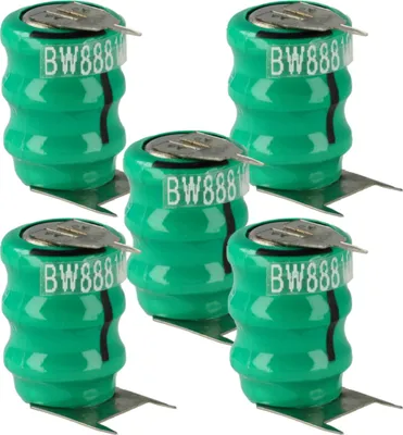 Produktbild von vhbw 5x NiMH Ersatz Knopfzellen-Akku (40 mAh, 3,6 V, NiMH)