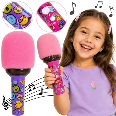 Produktbild von Woopie Kabelloses Karaoke-Mikrofon mit Lautsprecher, Pink