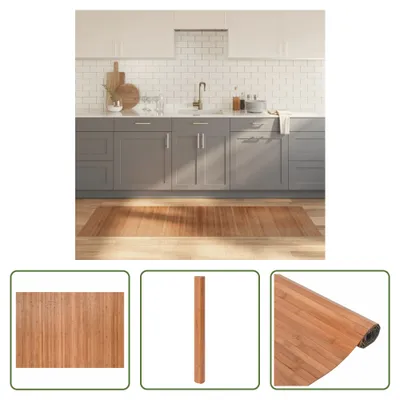 Produktbild von The Living Store Teppich Rechteckig Natur 70x200 cm Bambus