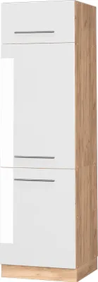 Produktbild von Kühlumbauschrank Vicco Fame-Line Weiß Hochglanz 60 cm, Model 38407