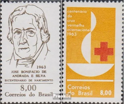 Produktbild von Briefmarken Brasilien 1963 Mi 1037,1039 (kompl.Ausg.) postfrisch Jose Bonifacio