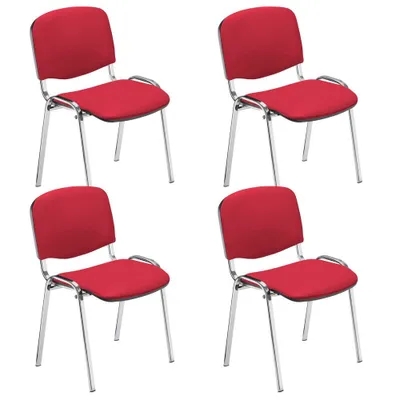 Produktbild von Nowy Styl 4 Iso Besucherstühle rot Kunstleder