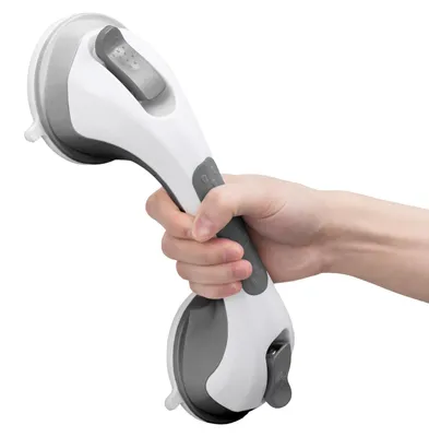 Produktbild von Duschgriff Saugnapf Ohne Bohren - 31 cm - Grau - Badezimmer Haltegriff Wandmontage Sicherheit