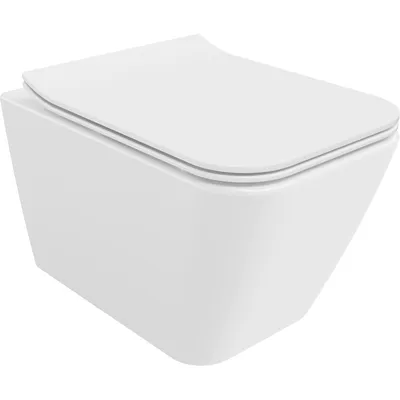 Produktbild von Mexen Cube WC-Schüssel Randlos mit slim Sitz und Absenk-Automatik, duroplast, Weiß - 30924000