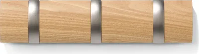 Zdjęcie produktu dla Umbra Flip, Zewnętrzna, Uniwersalny hak, Srebrny, Drewno, Kopolimer akrylonitrylo-butadieno-styrenowy (ABS), Drewno, 6 cm, 300 mm