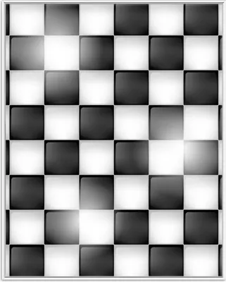 Produktbild von Wallario Wandbild Schachbrett Muster, Größe: 40,30 x 50,30 cm, Poster mit weißem Aluminiumrahmen