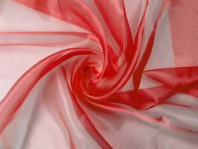 Produktbild von Crystal Organza Stoff Meterware ca. 150 cm Breite, Rot