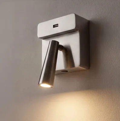 Immagine prodotto di Leds-C4 Gamma - Lampada da parete a LED USB Light, nichel satinato, 175 lm, 2700 K