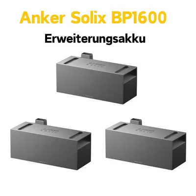 Produktbild von Anker SOLIX Solarbank 2 BP1600 Erweiterungsakku für Solarbank 2 Pro/Plus/AC (1,6kWh , 0% MwSt)