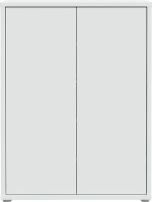 Produktbild von Forte ALICE SPRINGS Schuhschrank 70 80, moderner Flurschrank mit 2 Türen und 4 Einlegeböden, Holzwerkstoff, Secret Grey, 74,5 cm breit x 99,1 cm hoch x 34,9 cm tief