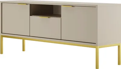Zdjęcie produktu dla Szafka RTV AUSTIN 135 kaszmir/złota