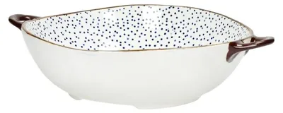 Produktbild von Pomax Anafi Auflaufform/Salatschüssel aus Porzellan, Blau, L 31 x B 24,5 x H 7,5 cm