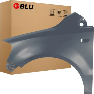 Zdjęcie produktu dla BLU Błotnik pasujący do VW Volkswagen Fox LI7F Lewy Szary UranoGrau | 2005-2011 | Przedni Przód | Lakierowany | Gotowy do montażu | Stal