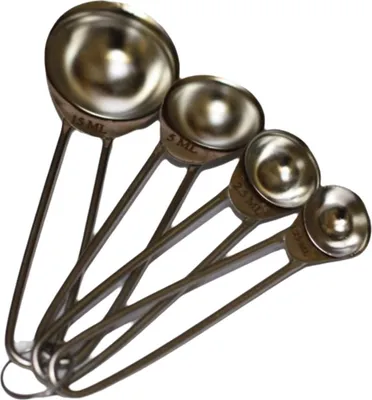 Produktbild von 4er Set Messlöffel Dosierlöffel trockene Zutaten Backen Kochen Edelstahl.