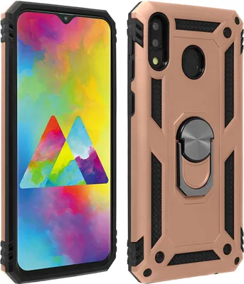 Produktbild von Avizar, Schutzhülle mit Ring-Halterung für Samsung Galaxy M20, Champagnerrosa