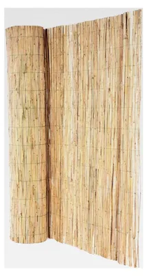 Produktbild von Schilfrohrmatte "bambussi" 120 x 600 cm mit grünem Draht - Sichtschutzmatte aus Schilf