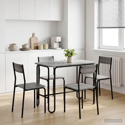 Obrázok produktu pre Maison Exclusive – Jedálenský stôl, 100 x 50 x 75 cm, drevotrieska, farba: sivá Sonoma