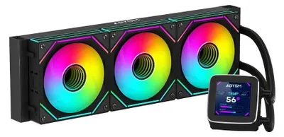 Zdjęcie produktu dla ABYSM Oceanic LCD 360 ARGB, Chłodnica cieczy all-in-one, 12 cm, Czarny