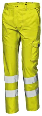 Immagine prodotto di Pantaloni di sicurezza Sir Safety Mistral da uomo, riflettenti, idrorepellenti, in misto cotone, taglia 56, GIALLO ALTA VISIBILITÀ