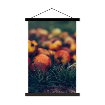 Produktbild von MuchoWow® Textilposter Landdekoration - Herbst - Apfel - Obst 40x60 cm mit schwarzem Rahmen - Wanddekorationen