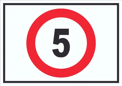 Produktbild von Tempo 5 km/h Geschwindigkeitsbegrenzung Schild Symbol A0 Rückseite selbstklebend