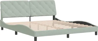 Immagine prodotto di Giroletto senza Materasso Grigio Chiaro 180x200 cm Velluto
