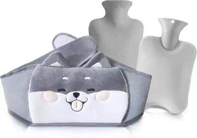 Immagine prodotto di Borsa dell'acqua calda in gomma con impugnatura morbida - Borsa termica 3 in 1 per vaschetta da bagno per neonati